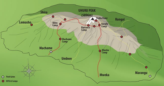 kilimanjaro-machame-route-map