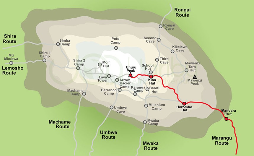 kilimanjaro-marangu-route-map